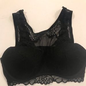 Victoria Secrets Pink black Lace Bralette